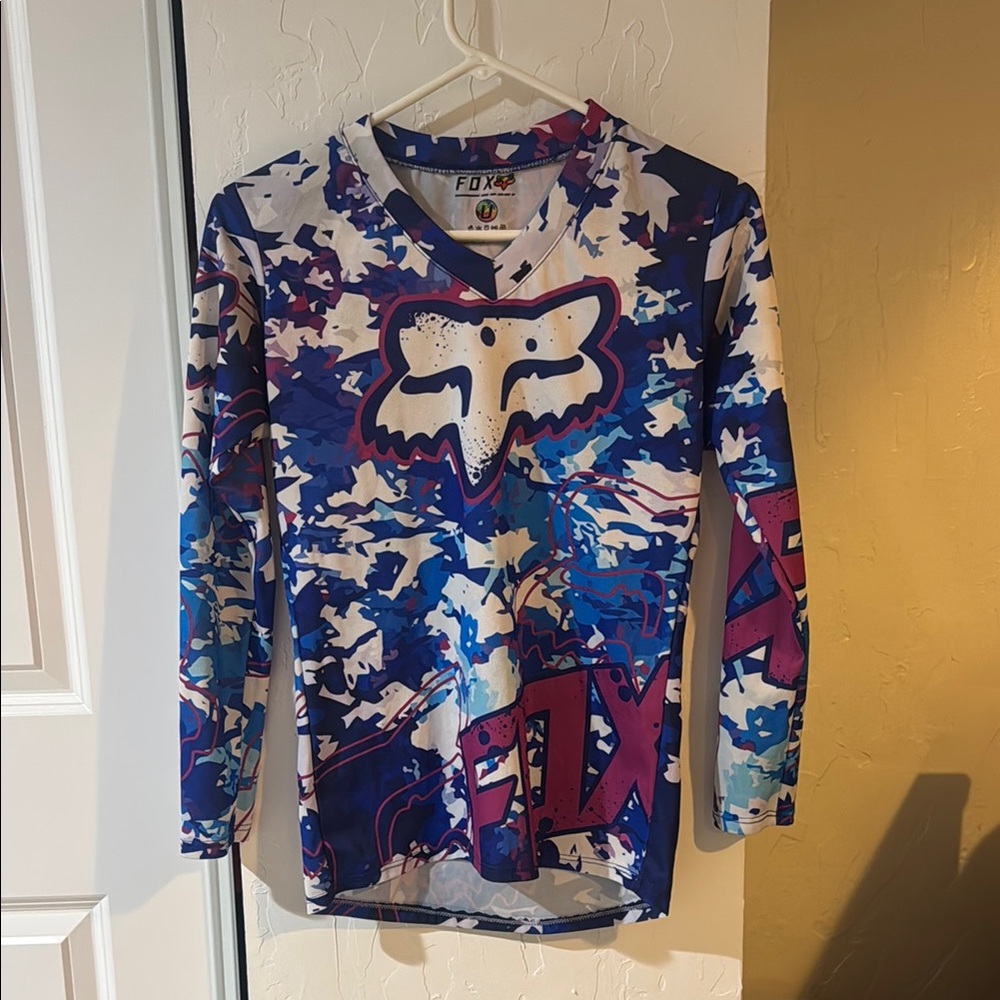 Fox Kids Blue Graphic Long Sleeve Shirt